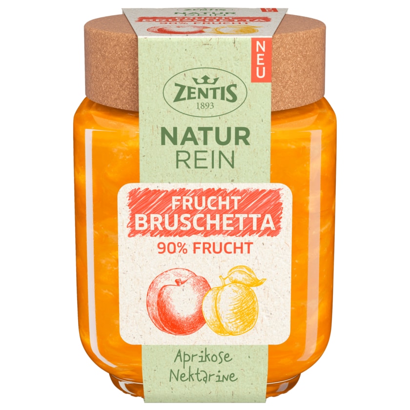 Zentis Natur Frucht Bruschetta Aprikose Nektarine 200g